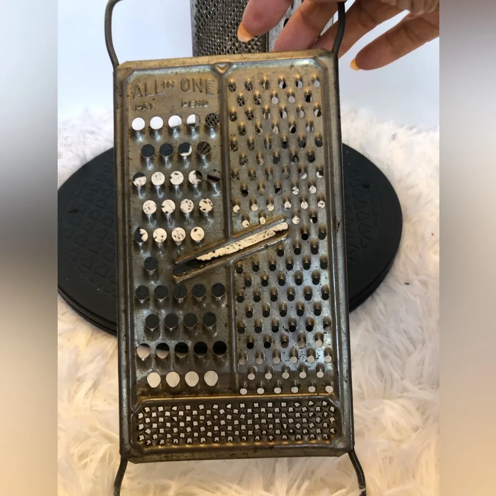Set of Vintage Graters Box Grater and Flat Grater